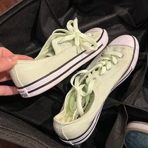 Pastel lime green converse